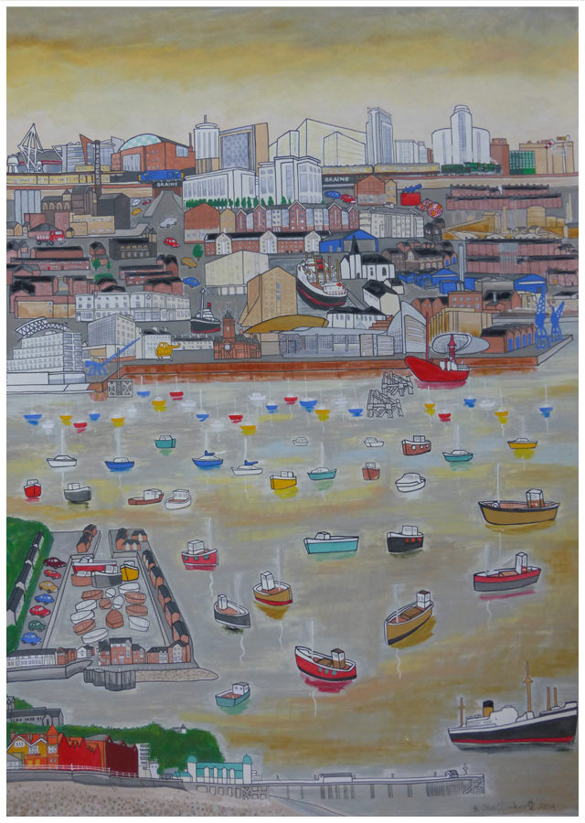 Painting of Cardiff Bay