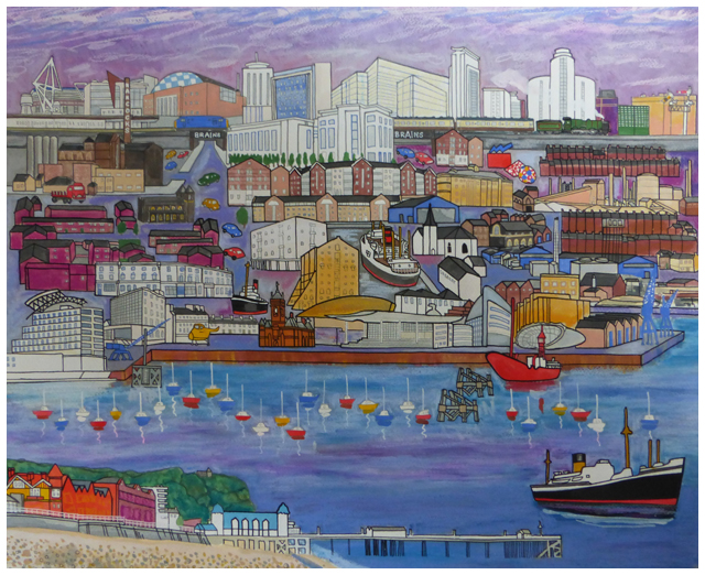Cardiff Bay Painting
